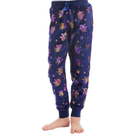 Member's Mark Girl's Favorite Plush Soft Fleece Sleep Pant 2 Pack 6x 6 Unicorn - Picture 2 of 5